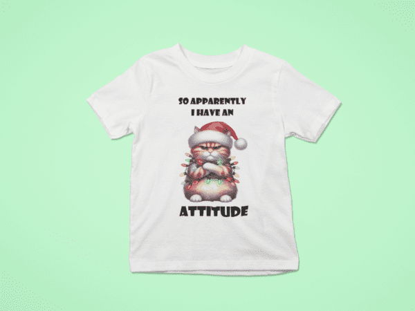 Christmas Cat Attitude T-Shirt