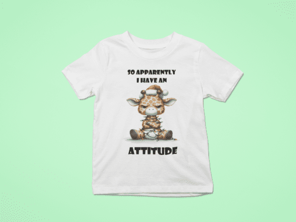 Christmas Giraffe Attitude T-Shirt