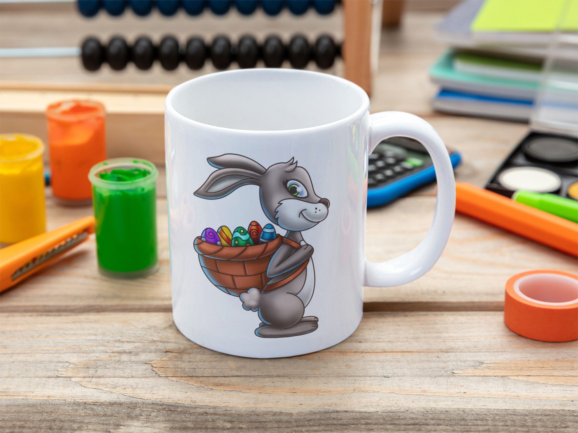 Personalised Easter Mug - Brown Bunny | PS Made With Love