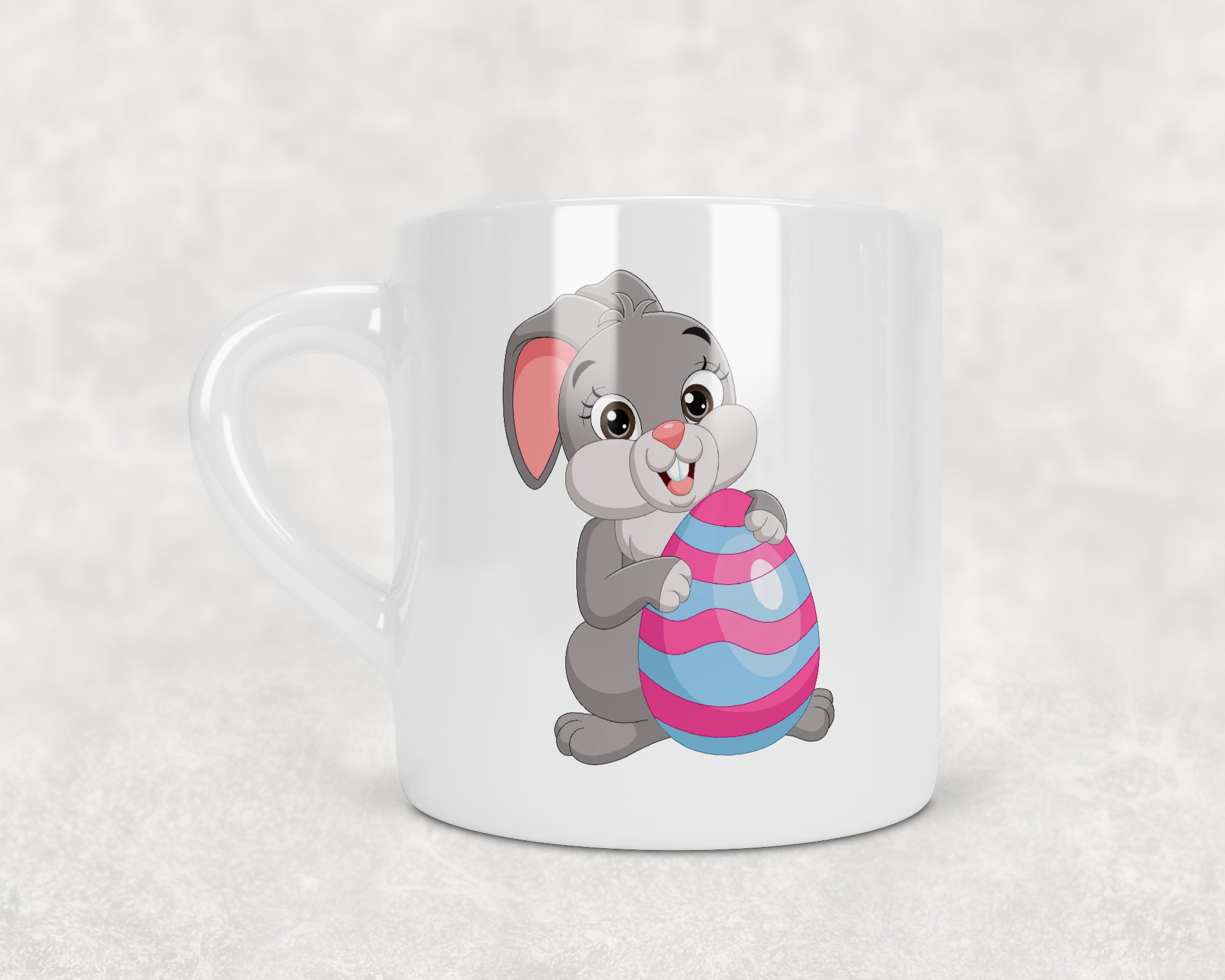 Personalised Kids Easter Mug - Bunny With Egg - PS Made With Love For You